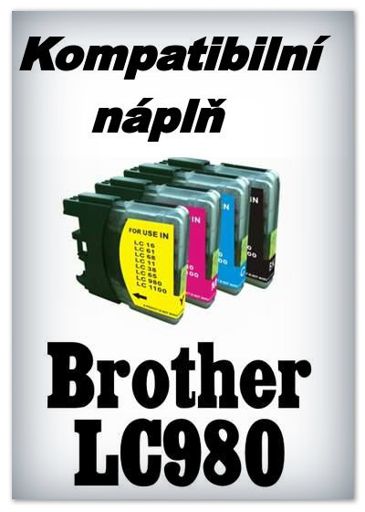 Npln do tiskren Brother LC980x a LC1100x (kompatibiln)