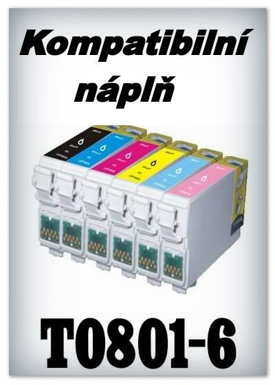 Náplnì do tiskáren Epson T0801, T0802, T0803, T0804, T0805, T0806 (kompatibilní)