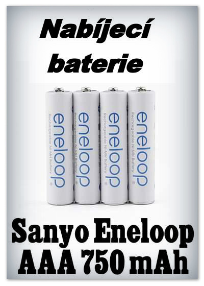 Baterie AAA Sanyo (Panasonic) Eneloop 750 mAh NiMH - 1,2V