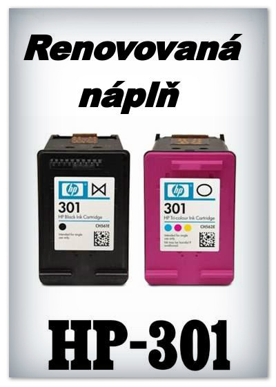 Náplnì do tiskáren - SADA HP-301 XL - black + HP-301 XL - color (renovované)