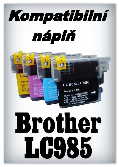 InkPower - Náplně do tiskáren Brother LC985x - SADA 4 náplní - kompatibilní