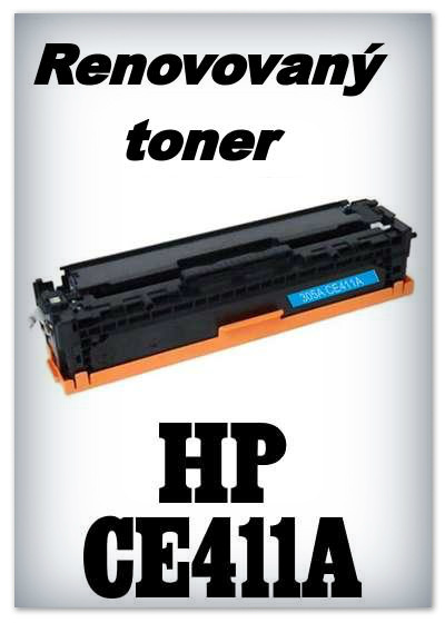 Renovovaný toner HP CE411A - cyan