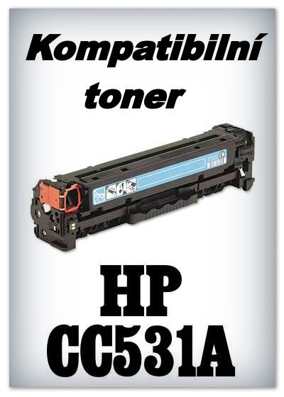 Kompatibilní toner HP CC531A - cyan