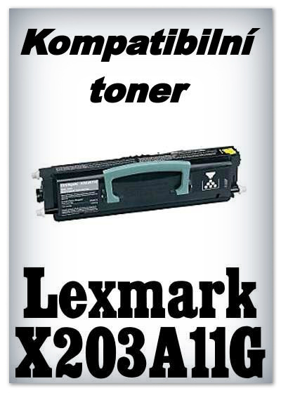 Kompatibilní toner Lexmark X203A11G - black